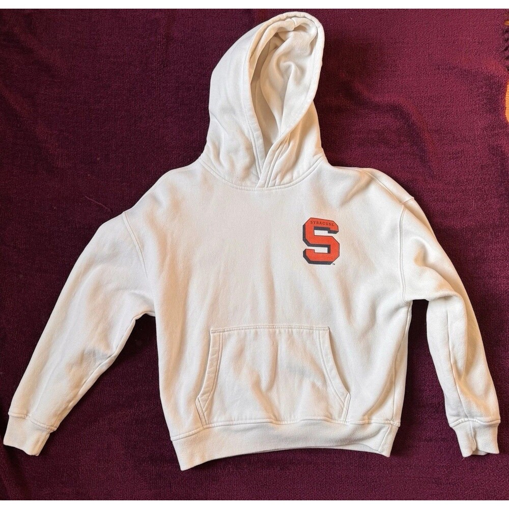 Hollister Blue 84 Syracuse Hoodie Boxy Fit Size XS White